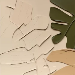 Neutral Monstera Shapes