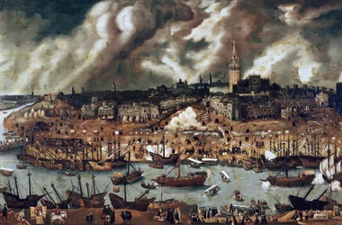 An Expedition Setting Out from Seville for America in 1498