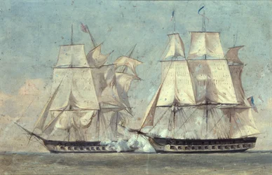 Battle between the United States and the Macedonian, October 25, 1812