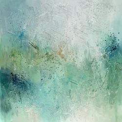 Abstract Aqua Greens