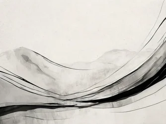 Abstract Ink Mountain Flow
