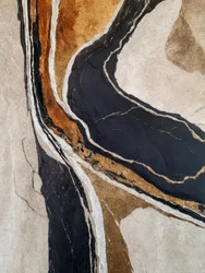 Black Gold Marble Flow