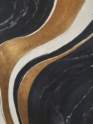Black Gold Marble Swirls