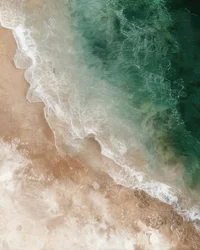 Emerald Shoreline Waves