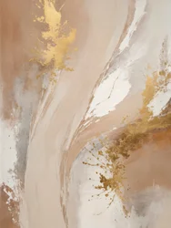 Golden Fluid Abstract