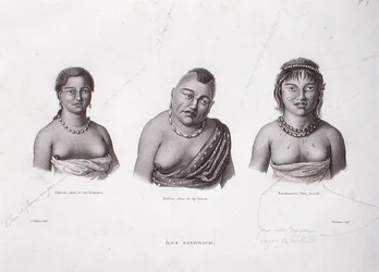Wives of the Hawaiian Chiefs from the Sandwich Islands, c.1824