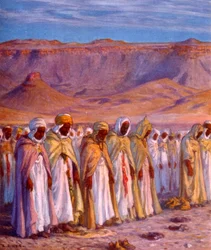 Illustration Depicting Moslem Arab Pilgrims En-route to Mecca