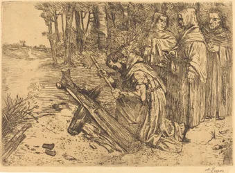 Monks Chopping Wood