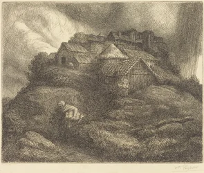 Village of Saint-Pierre during a Storm