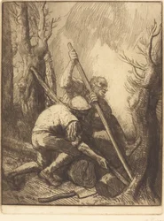 Woodcutters, 3rd Plate Les Bucherons