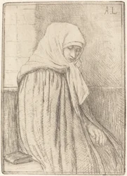Young Peasant Seated in a Church