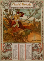 Chocolate Masson Calendar Illustrated by Mucha