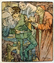 Illustration by Alphonse Mucha from "Clio" a work by French author Anatole France. 1900