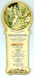 Menu of a popular banquet organized in Carcassonne on April 7