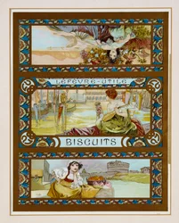 Poster advertising Lefevre-Utile biscuits