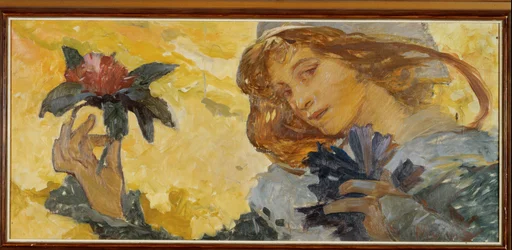 Woman with Rose