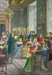 Corneille reading Polyeucte at the Hôtel de Rambouillet in 1642