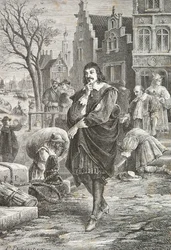 Descartes Walking in Amsterdam