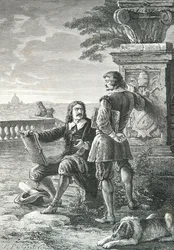 Portrait of Nicolas Poussin and Claude Gellée known as Le Lorrain, in Rome