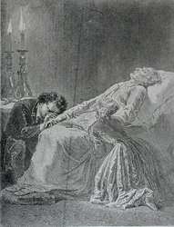 The Death of Jean Valjean, illustration from Les Miserables by Victor Hugo