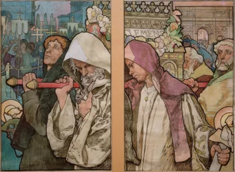 A. Mucha, Window of St. Vitus in Prague / Carton 1931