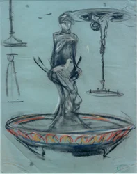 Design for a Fountain and Sketches