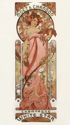 Reproduction of an Advertising Poster for Champagne