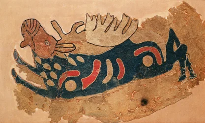 Elk, fragment of a saddle cover