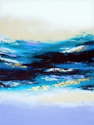 Abstract Indigo Waves