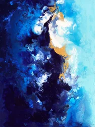 Deep Blue Gold Flow
