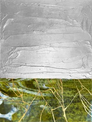 Gilded Green Silver Abstract