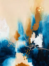 Golden Blue Abstract