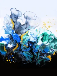 Vibrant Ocean Flow Abstract