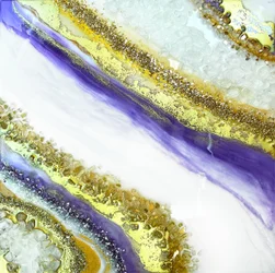 Vibrant Purple Gold Geode