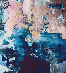 Fluid Pink Gold Abstract
