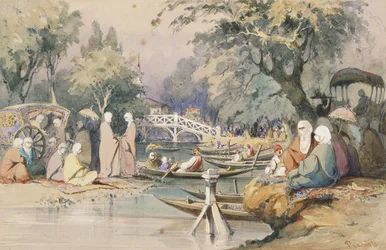 Turks at the Temple of Sweet Waters, Constantinople