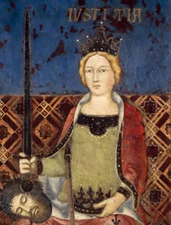 Allegory of Good Government, Justice, Detail from Allegory and Effects of Good and Bad Government on Town and Country