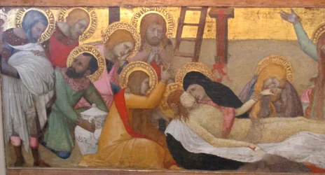 Madonna with Child and Saints Mary Magdalene and Martha, Lamentation