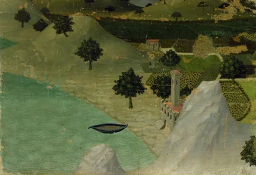 View of a Castle on the Edge of a Lake