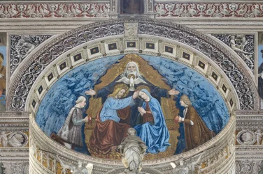 Coronation of the Virgin Mary with God and the Holy Spirit Between Francesco and Ludovico Sforza