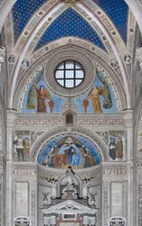 Coronation of the Virgin Mary with God and the Holy Spirit between Francesco and Ludovico Sforza, 1500-1522