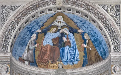 Coronation of the Virgin Mary with God and the Holy Spirit between Francesco and Ludovico Sforza, 1500-1522