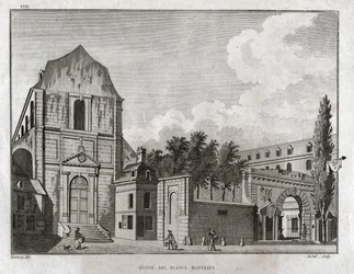 The Church of the Blancs Manteaux in the Marais District in Paris