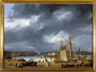 The Port of Dieppe by Louis Garneray, circa 1820