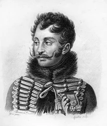 General Count Antoine de Lasalle (1775-1809), killed in Wagram. Engraved by Ambroise Tardieu in 1818. Stella Collection.
