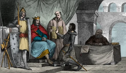Louis II (848-79) the Stammerer Receives an Oath of Allegiance from a Noble