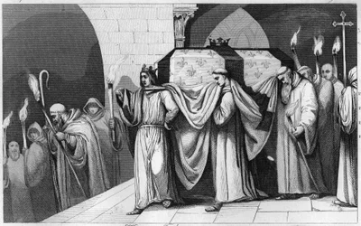 Philippe III The Bold (1245-1285) Helps Carry His Father