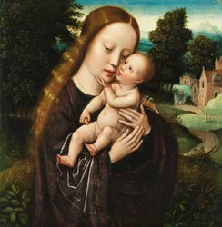 Mary with Child in Landscape