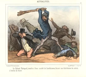 Colonel Ratapoil, Member of a Charitable Society, Distributing Logs at the Start of Winter