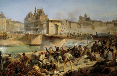Revolution of 1830, Day of July: Attack on the Hotel de Ville de Paris and Fight on the Bridge of Arcole, July 28, 1830